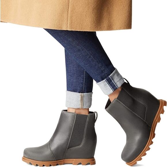 Sorel Joan of Arctic Wedge III Women's Leather Chelsea Boot Waterproof‎  Size 11 - Picture 1 of 8